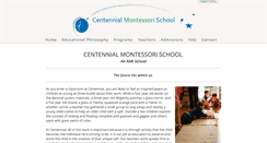 Desktop Screenshot of centennialmontessori.org